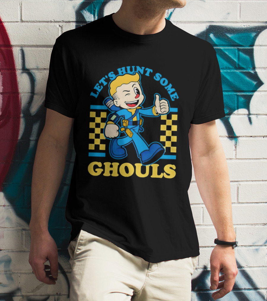 Let's Hunt Some Ghouls Vault Boy Thumbs Up Adventure T-Shirt