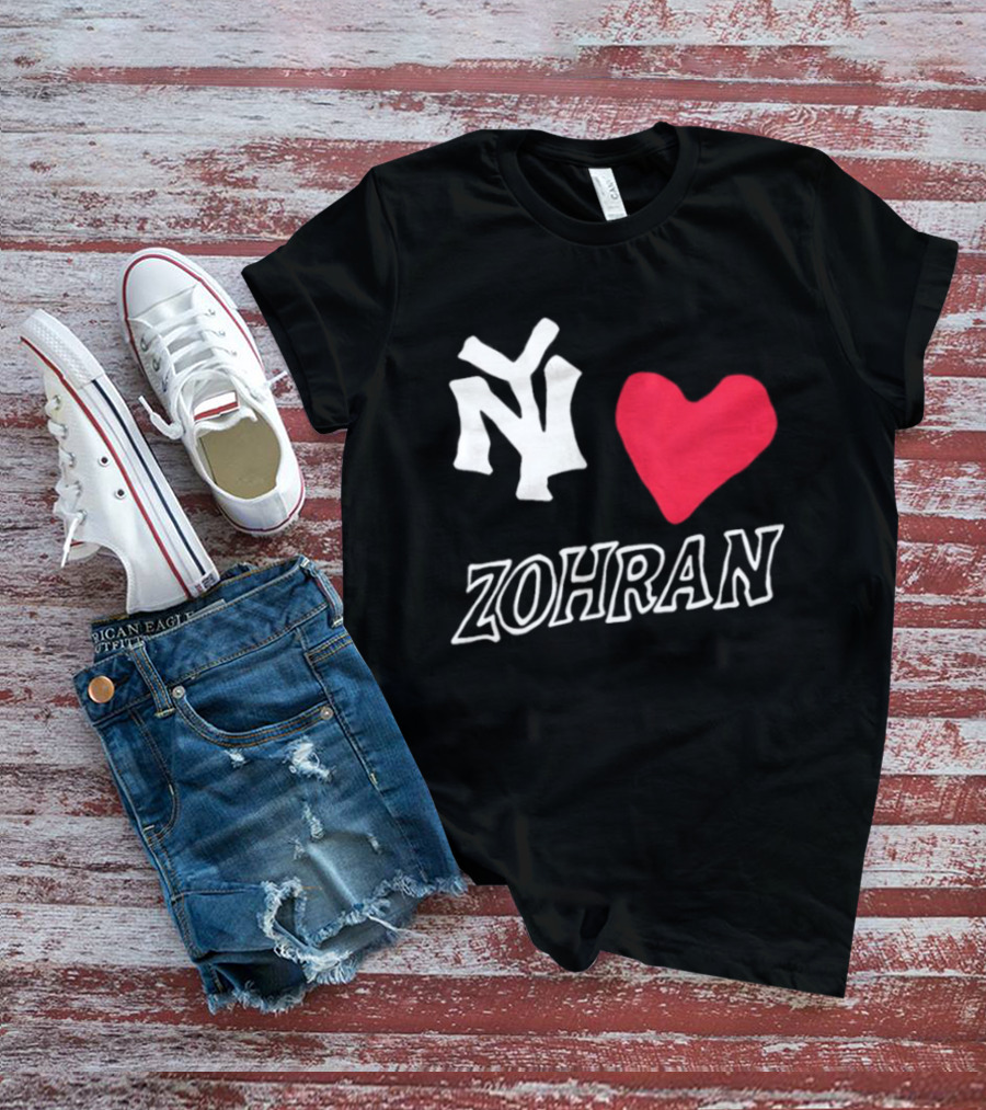 NY Yankees Heart Zohran T-Shirt