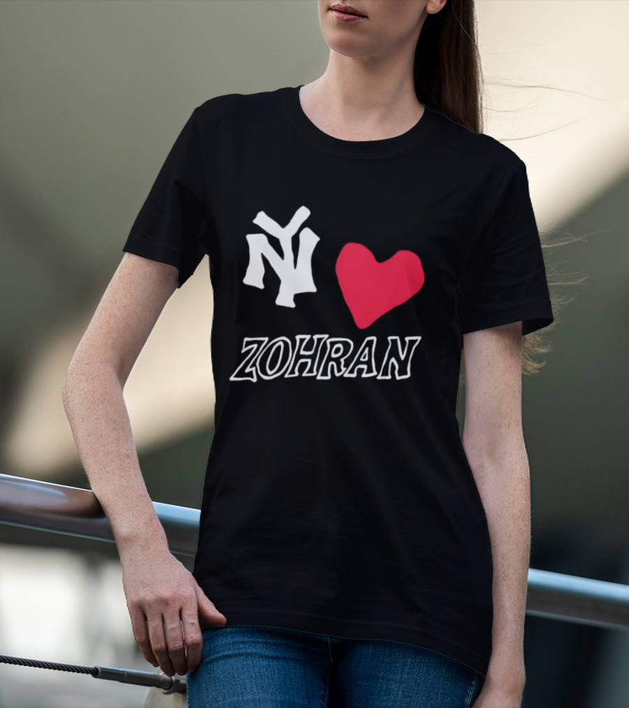 NY Yankees Heart Zohran T-Shirt