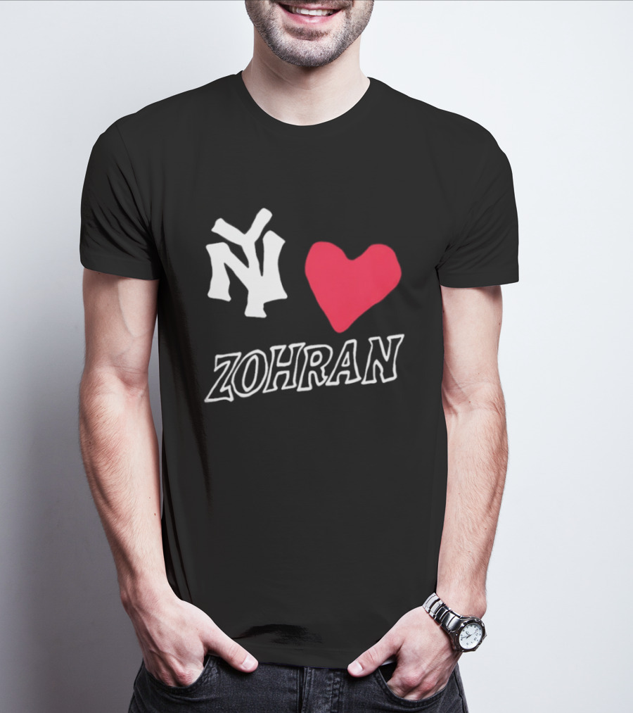 NY Yankees Heart Zohran T-Shirt