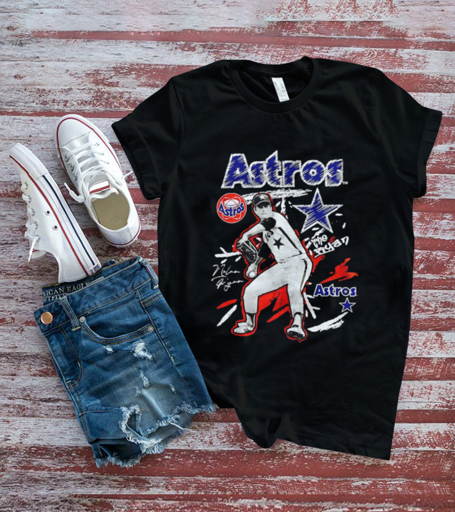 Houston Astros Nolan Ryan Pitching Legend T-Shirt