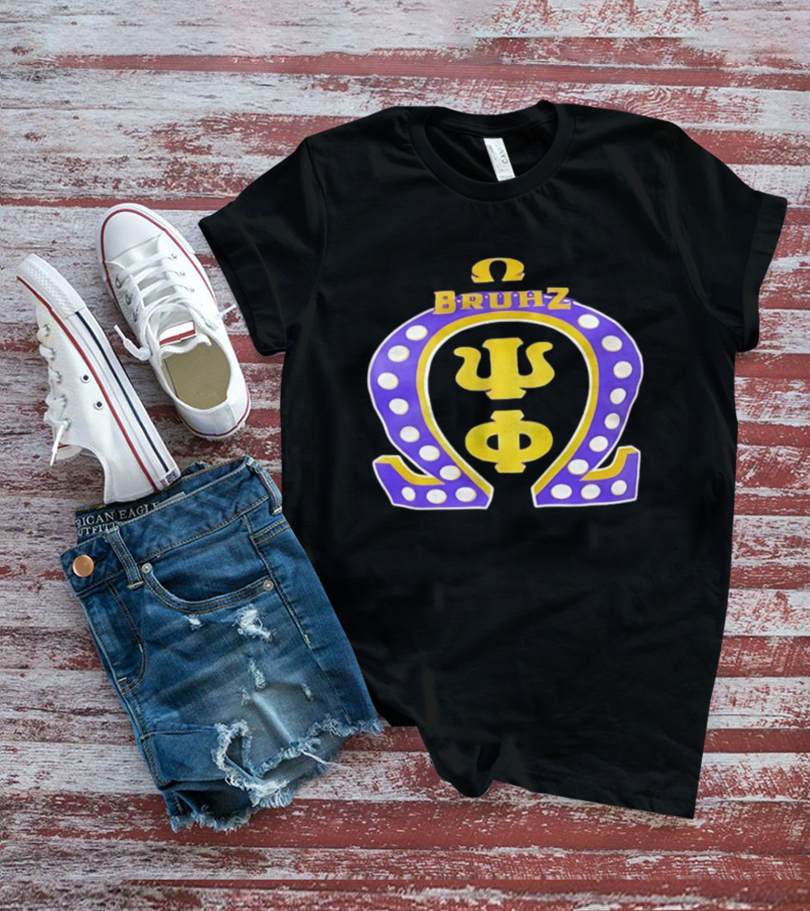Omega Psi Phi Bruhz Greek Letters T-Shirt