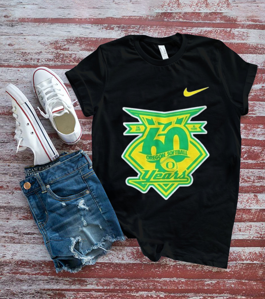 Nike Oregon Softball 60 Years Anniversary T-Shirt