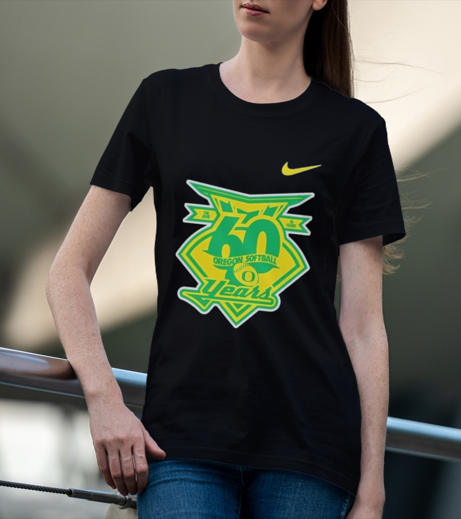 Nike Oregon Softball 60 Years Anniversary T-Shirt