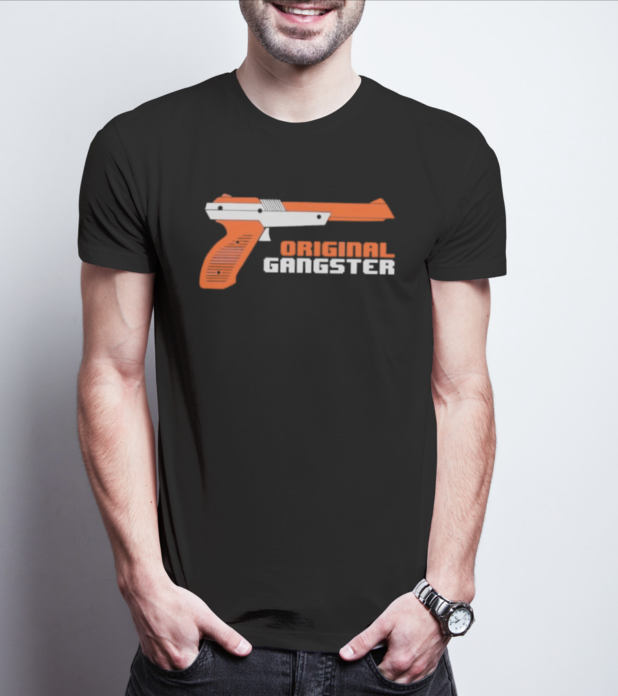 Original Gangster Orange Video Game Zapper Gun T-Shirt
