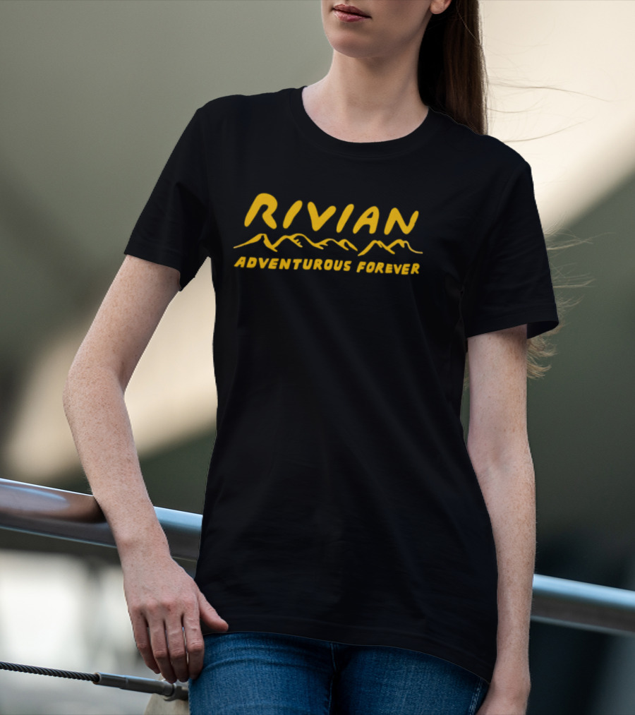 Rivian Adventurous Forever Yellow Mountain T-Shirt