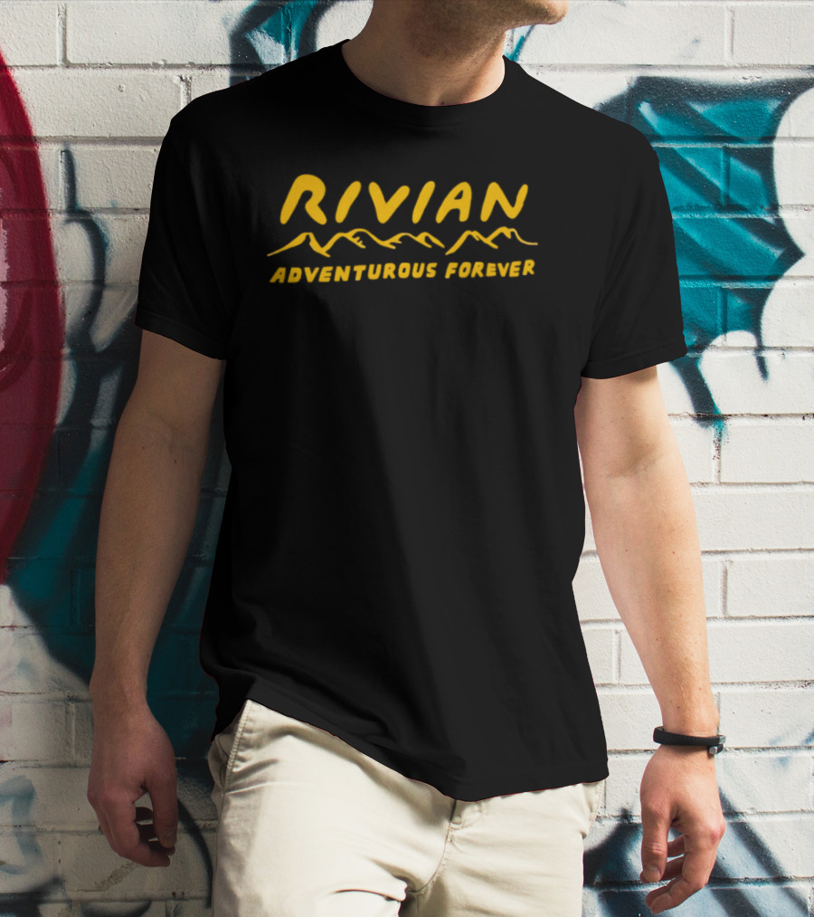 Rivian Adventurous Forever Yellow Mountain T-Shirt