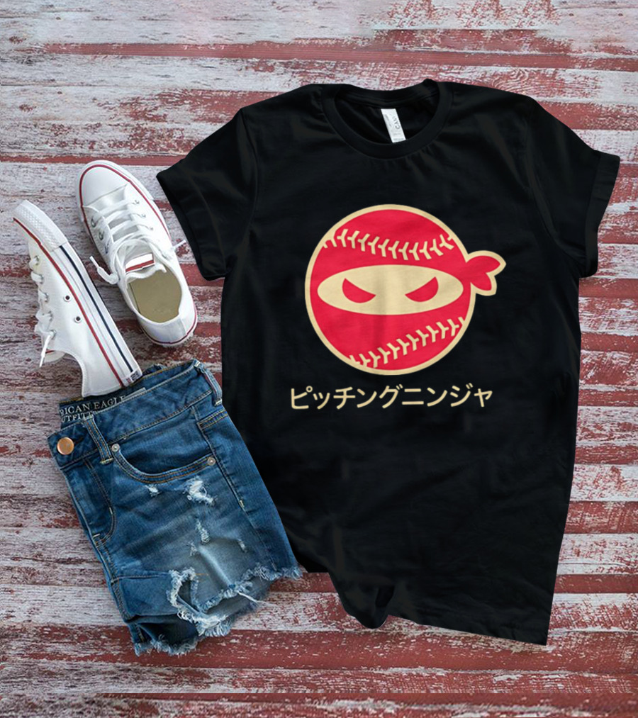 Pitching Ninja Japan Baseball T-Shirt