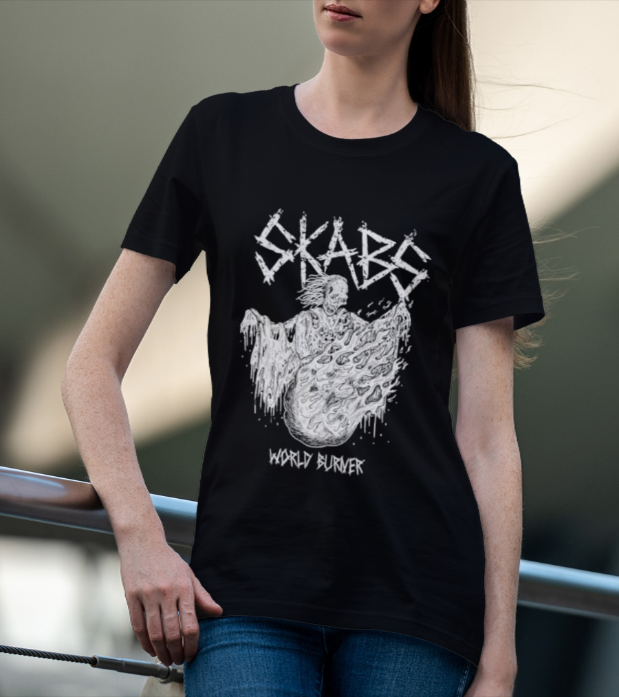 SKABS World Burner Skeleton Phantom Graffiti T-Shirt