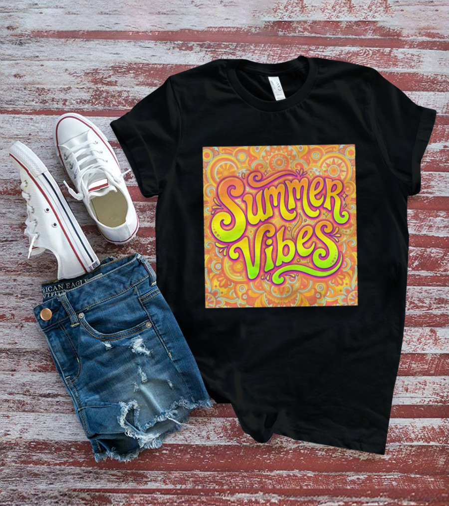 Summer Vibes Psychedelic Groove Floral T-Shirt