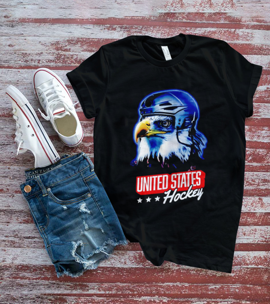 United States Hockey Eagle Helmet Stars T-Shirt