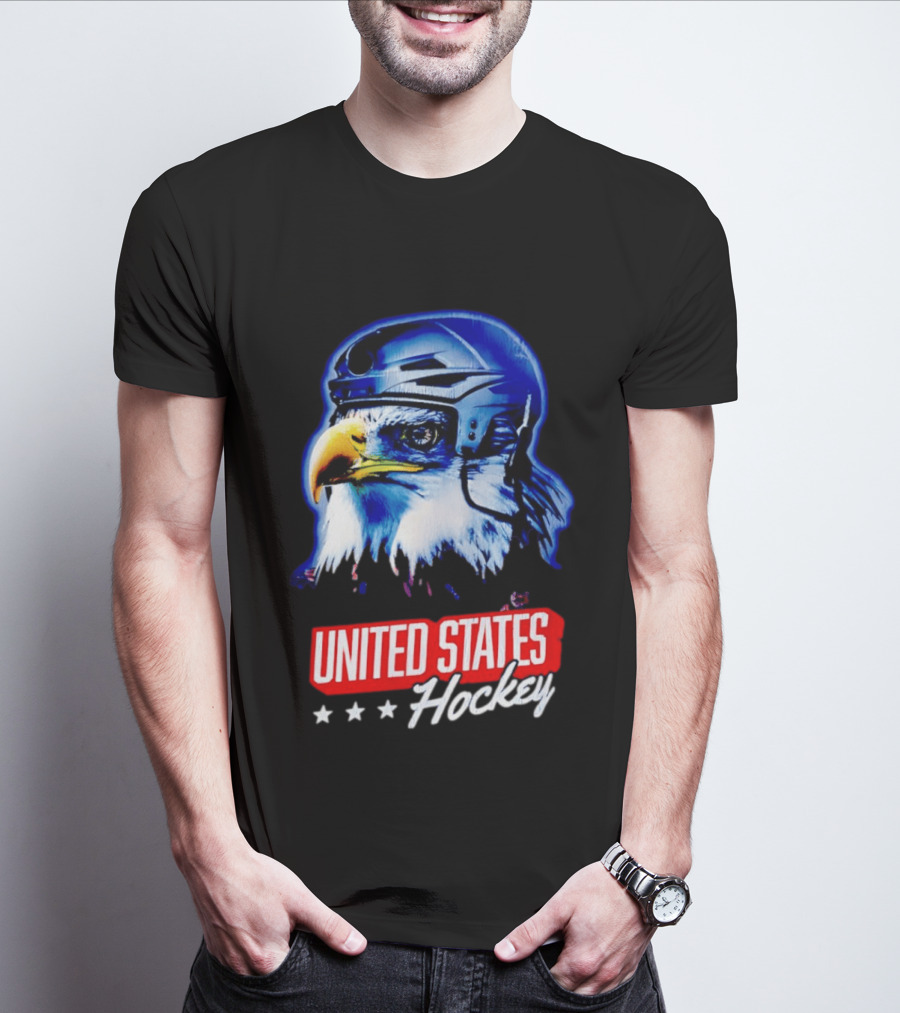 United States Hockey Eagle Helmet Stars T-Shirt