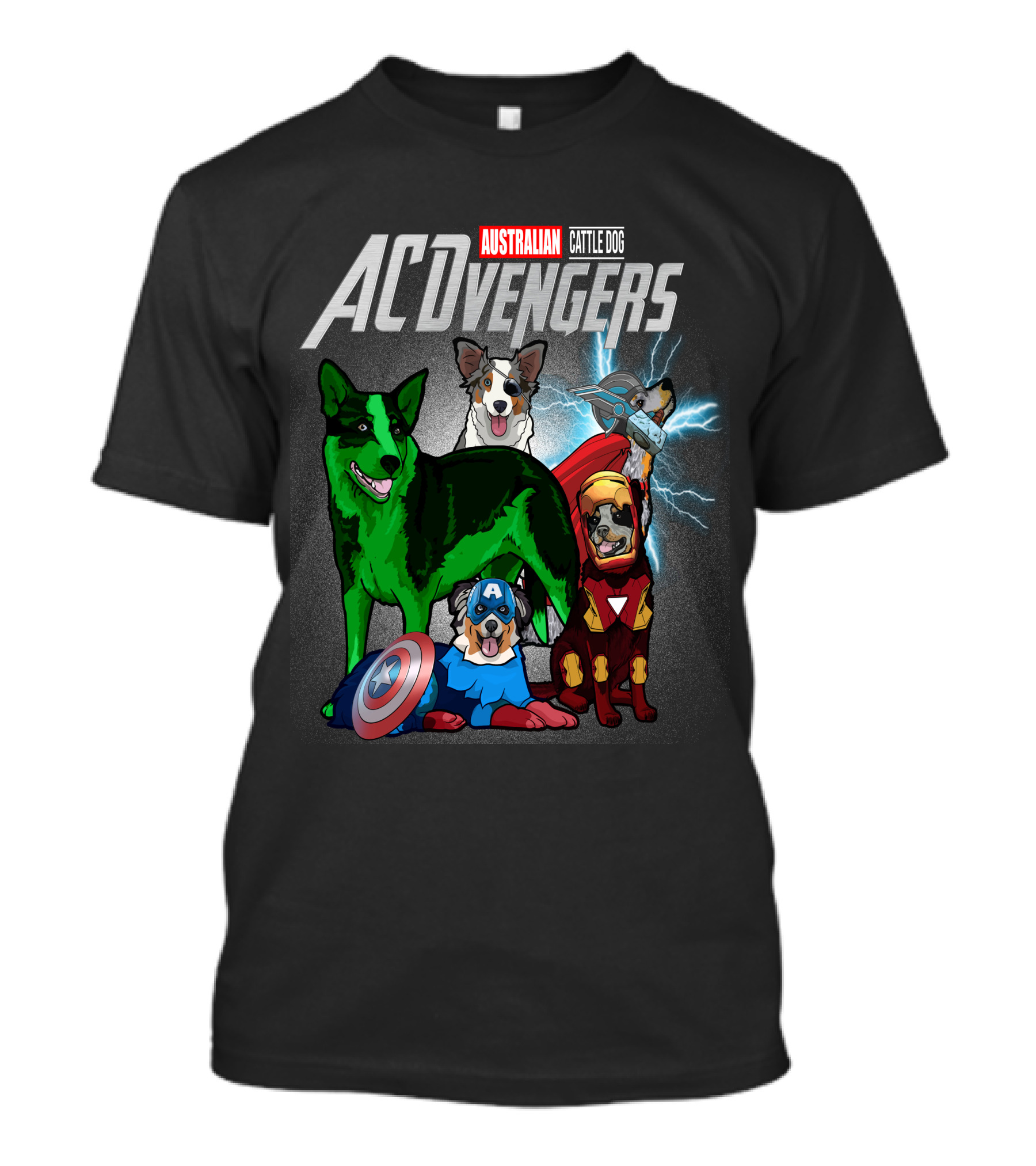 Australian Cattle Dog ACvengers Hero Pups T-Shirt