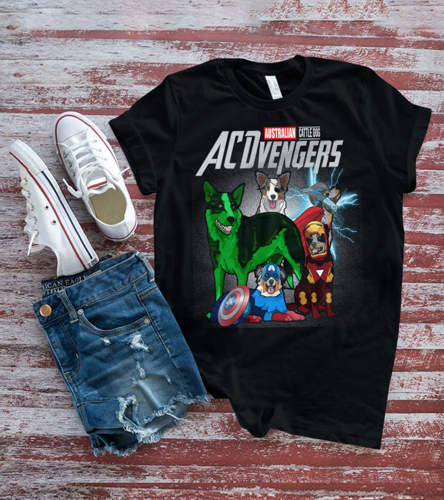 Australian Cattle Dog ACvengers Hero Pups T-Shirt