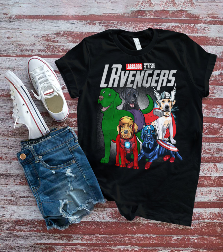 Labrador Retriever LRvengers Superhero Dogs Assemble T-Shirt