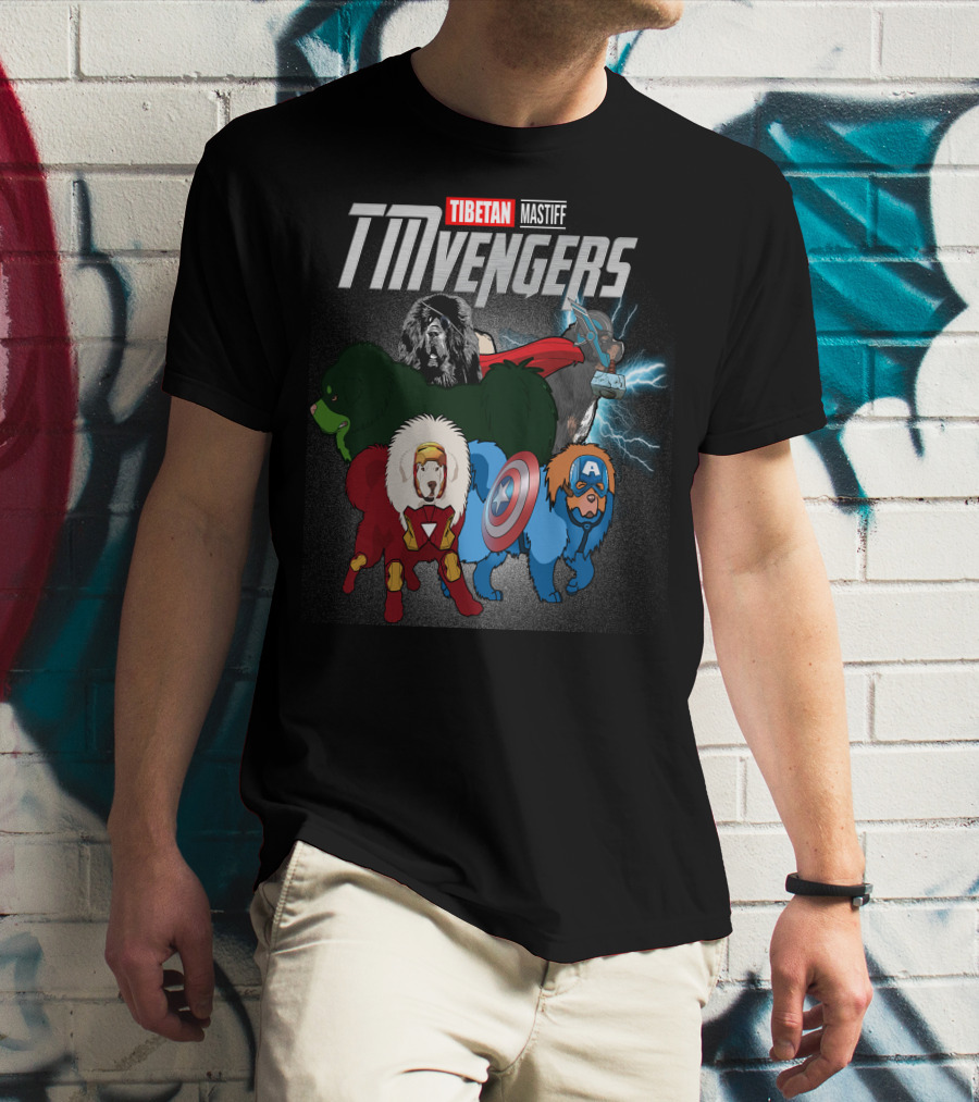 Tibetan Mastiff TMvengers Heroic Team-Up T-Shirt