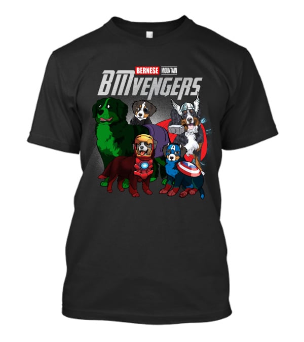 Bernese Mountain BMvengers Dog Avengers Superhero T-Shirt