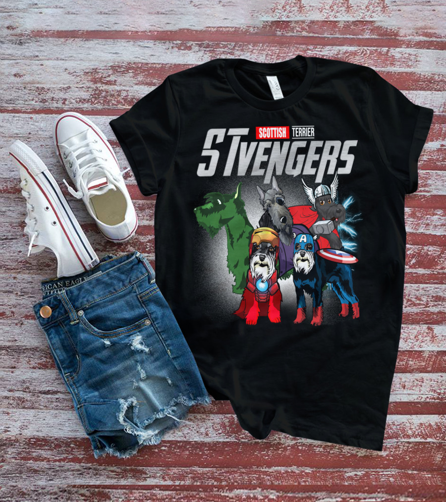 Scottish Terrier STvengers Assemble Heroes T-Shirt