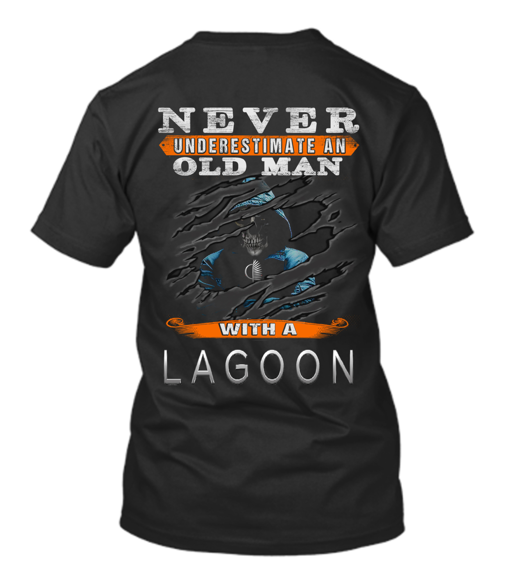Never Underestimate An Old Man With A Lagoon T-Shirt