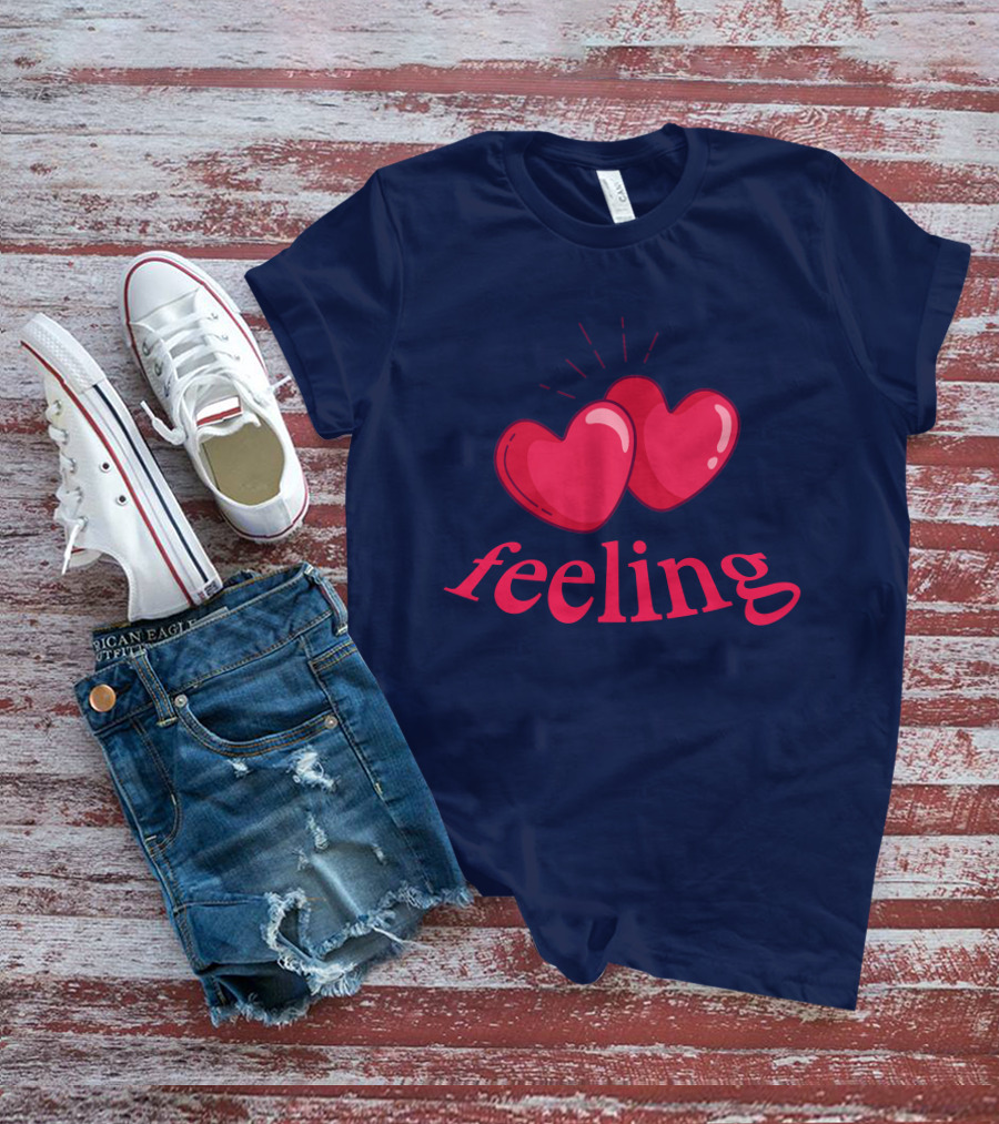 Feeling With Red Hearts Iconic T-Shirt
