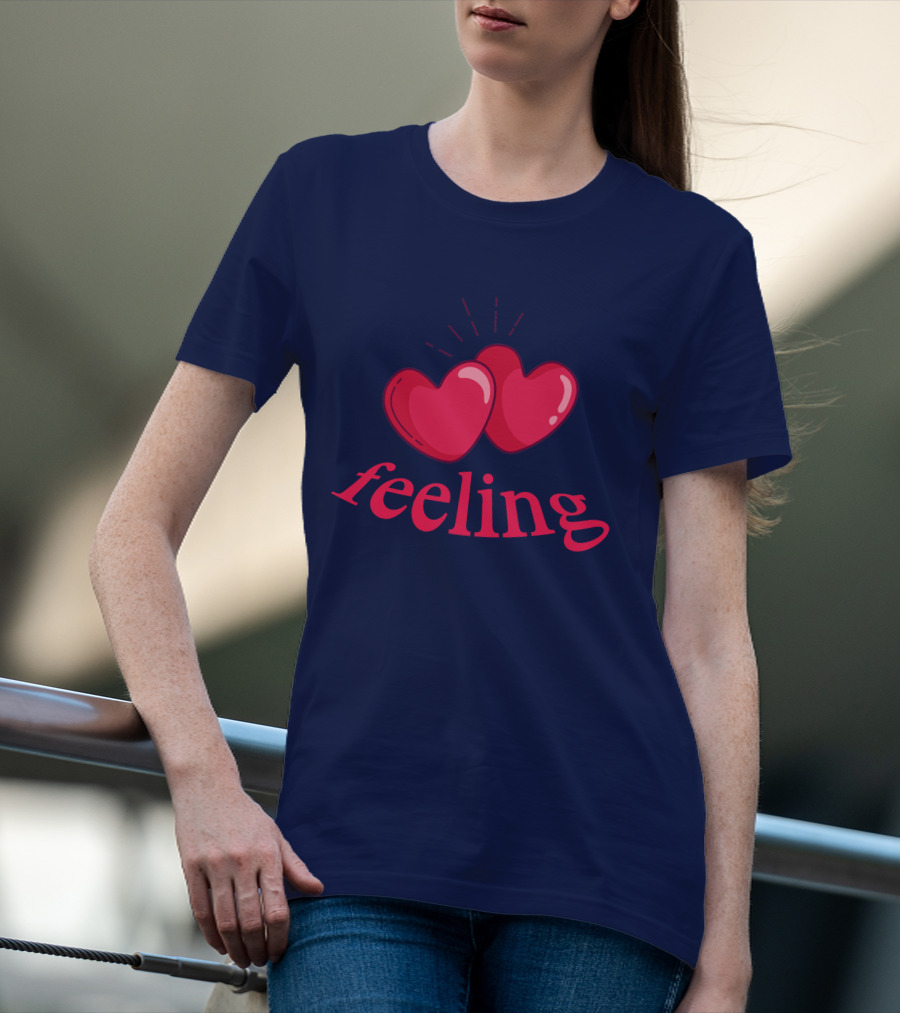 Feeling With Red Hearts Iconic T-Shirt