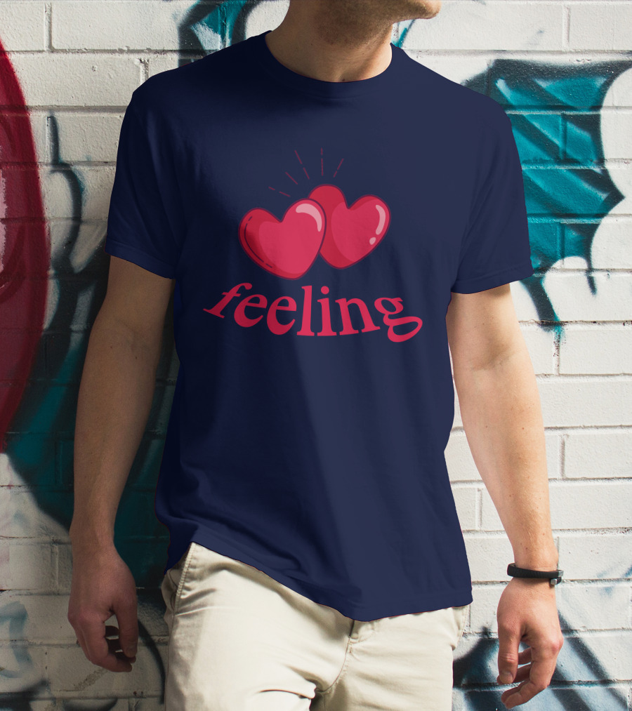 Feeling With Red Hearts Iconic T-Shirt