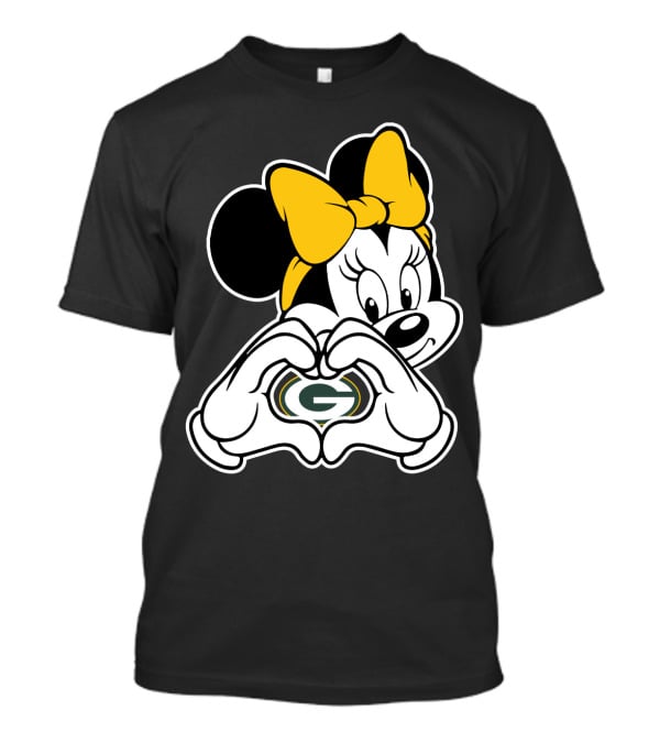 Minnie Mouse Heart Green Bay Packers T-Shirt