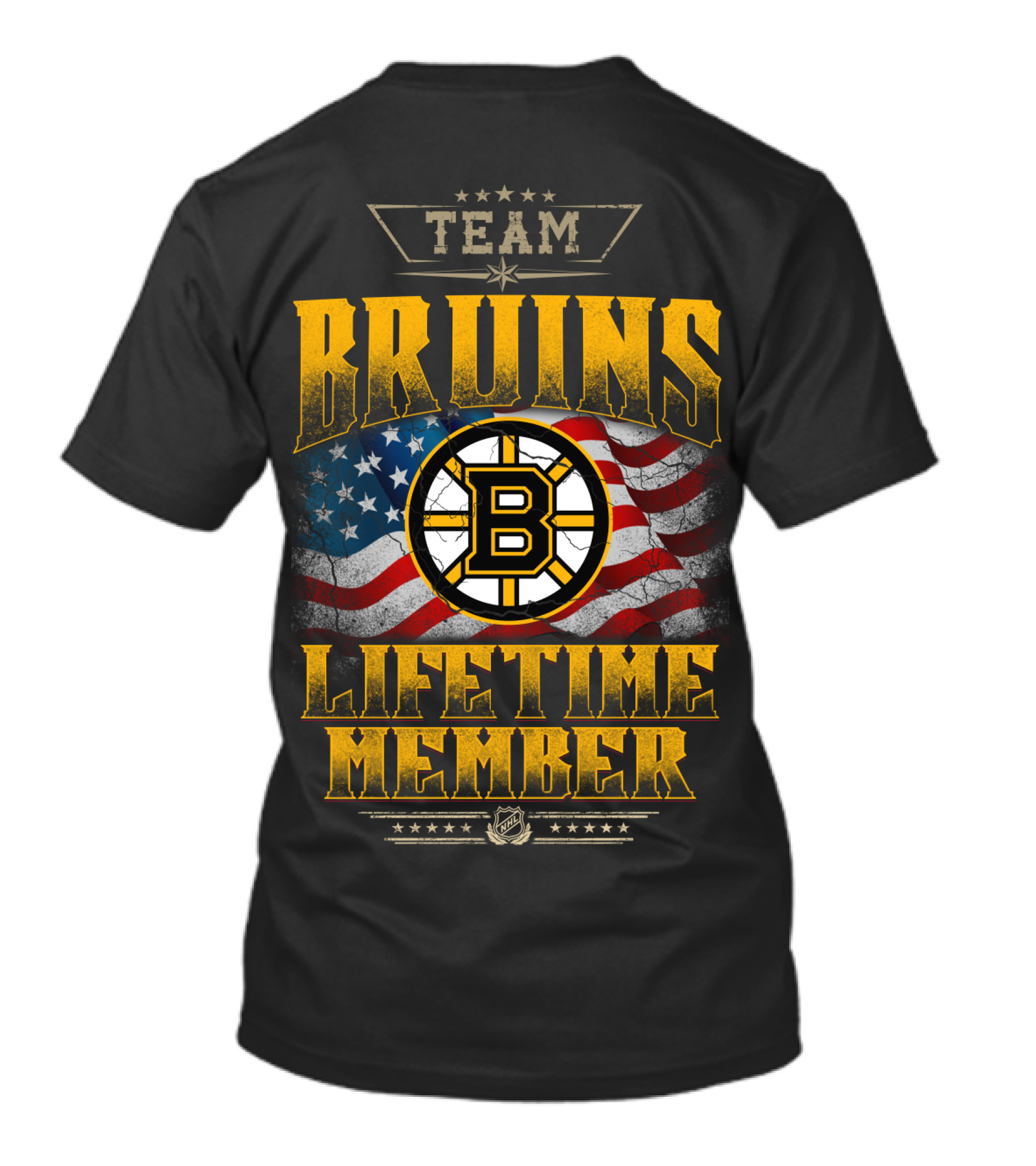Team Bruins Lifetime Member Boston Bruins Flag T-Shirt
