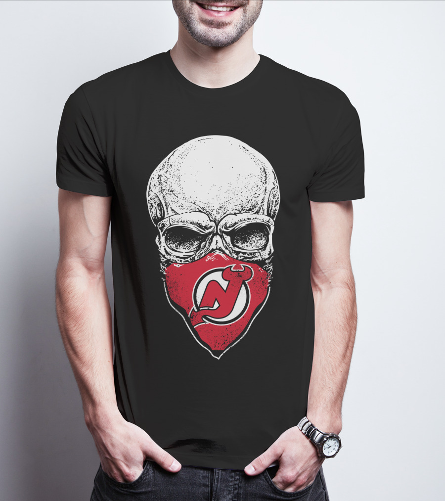 New Jersey Devils Skull Bandana T-Shirt