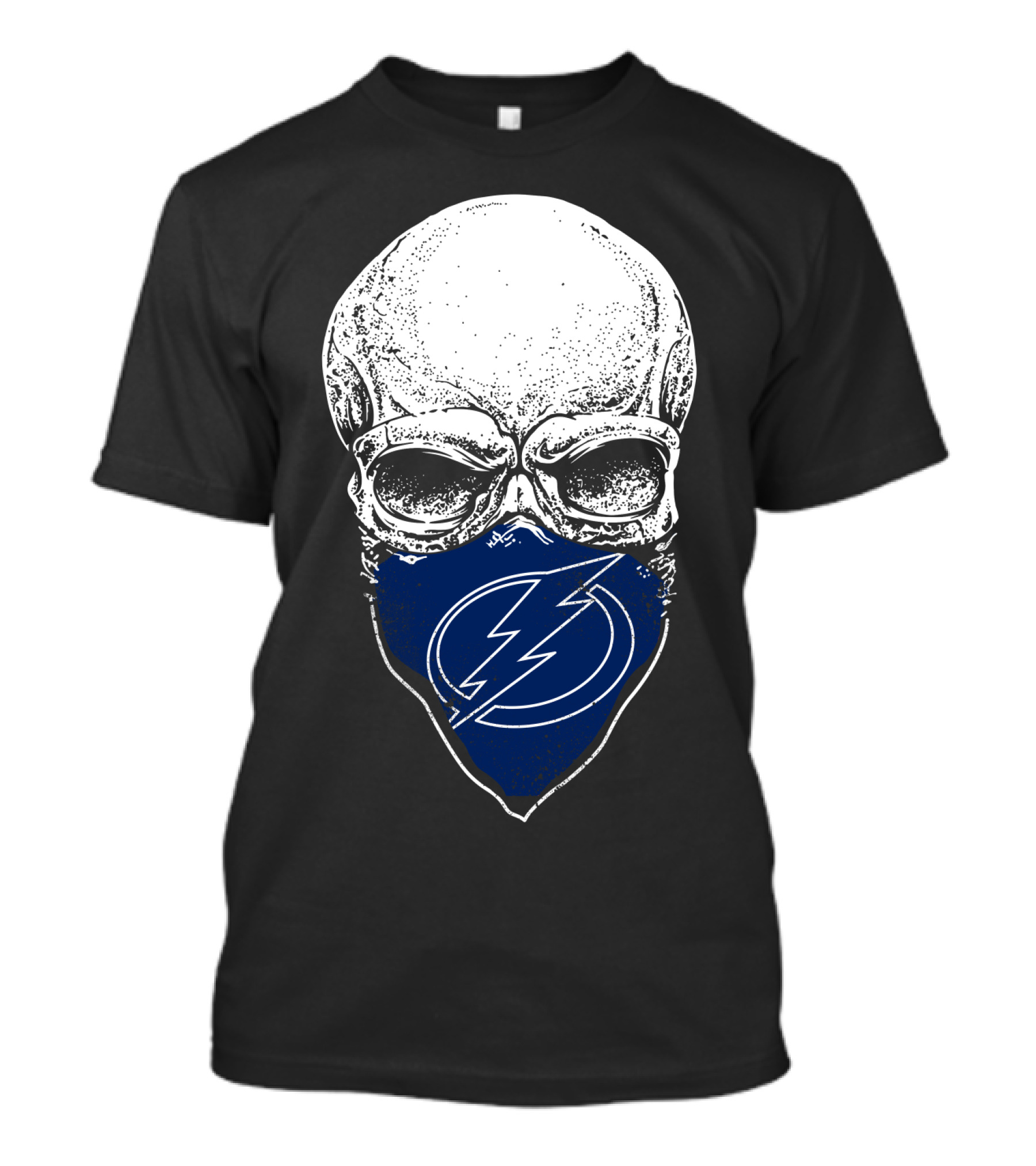 Tampa Bay Lightning Skull Bandana Hockey Fan T-Shirt