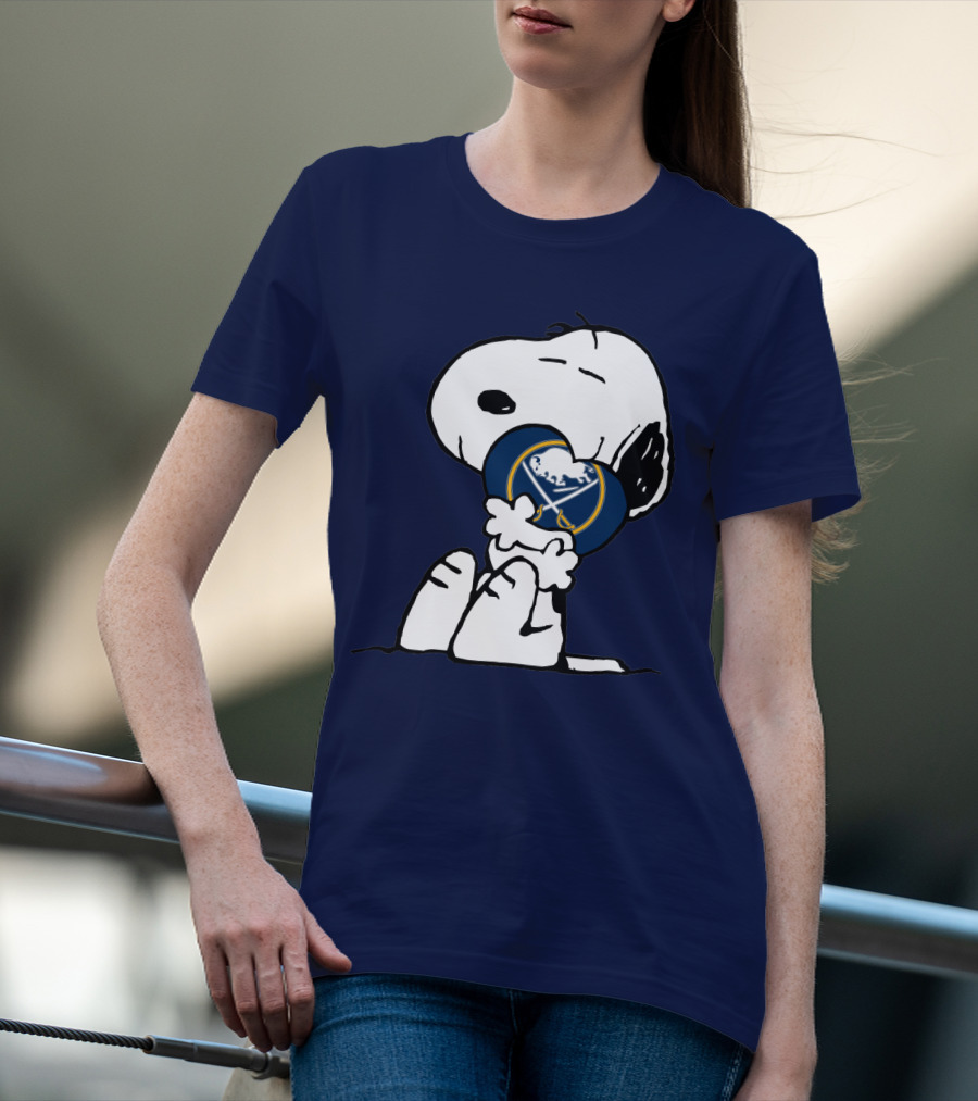 Snoopy Hugging Buffalo Sabres T-Shirt