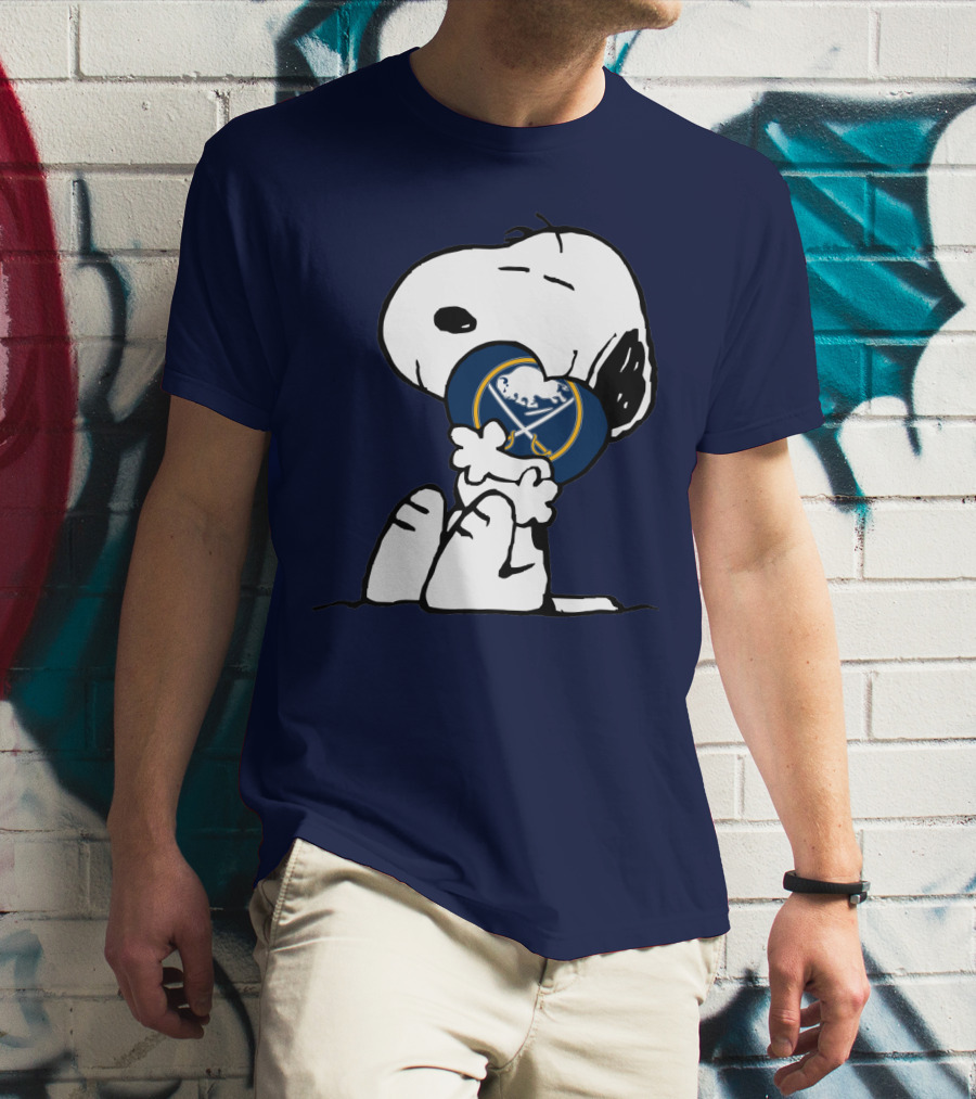 Snoopy Hugging Buffalo Sabres T-Shirt