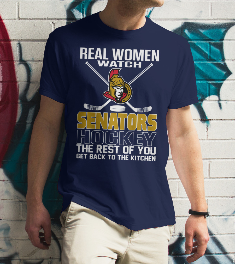 Real Women Watch Senators Hockey T-Shirt