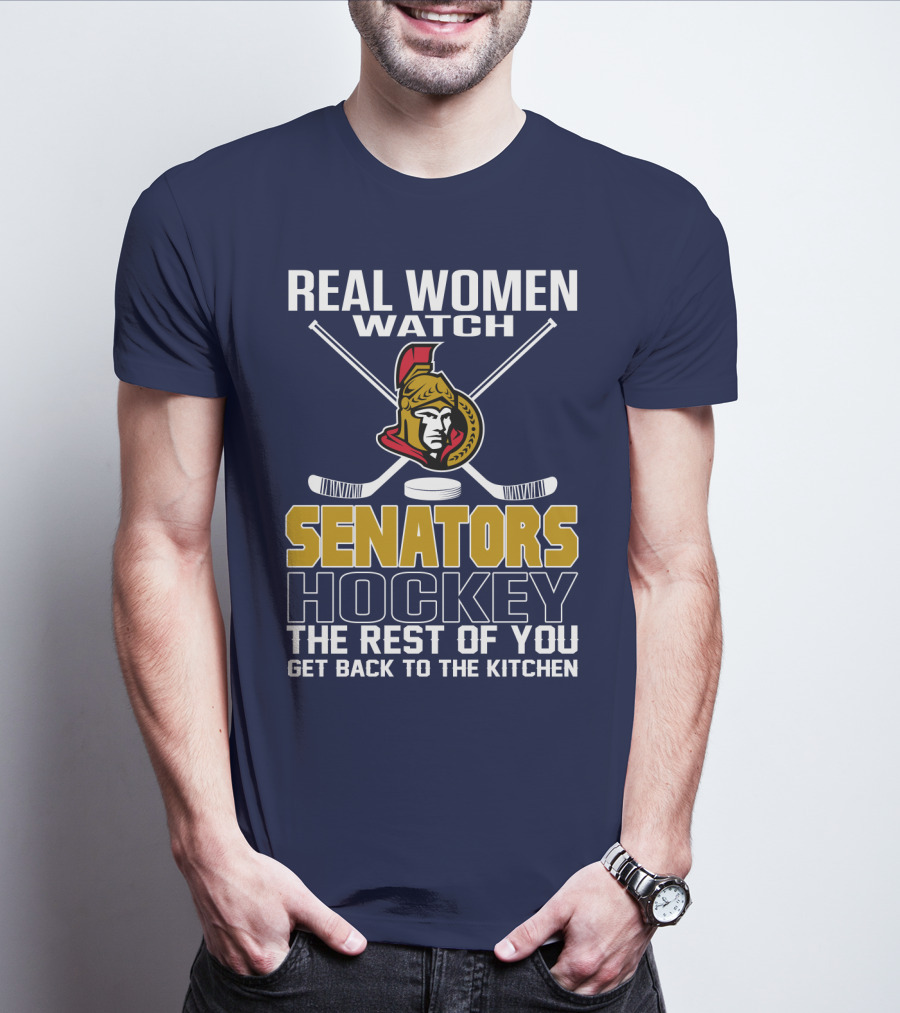 Real Women Watch Senators Hockey T-Shirt