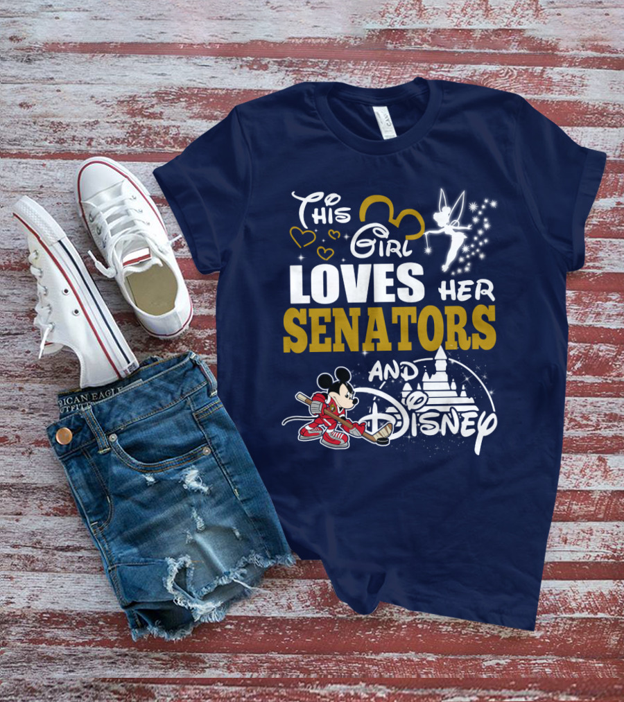 This Girl Loves Her Senators And Disney T-Shirt