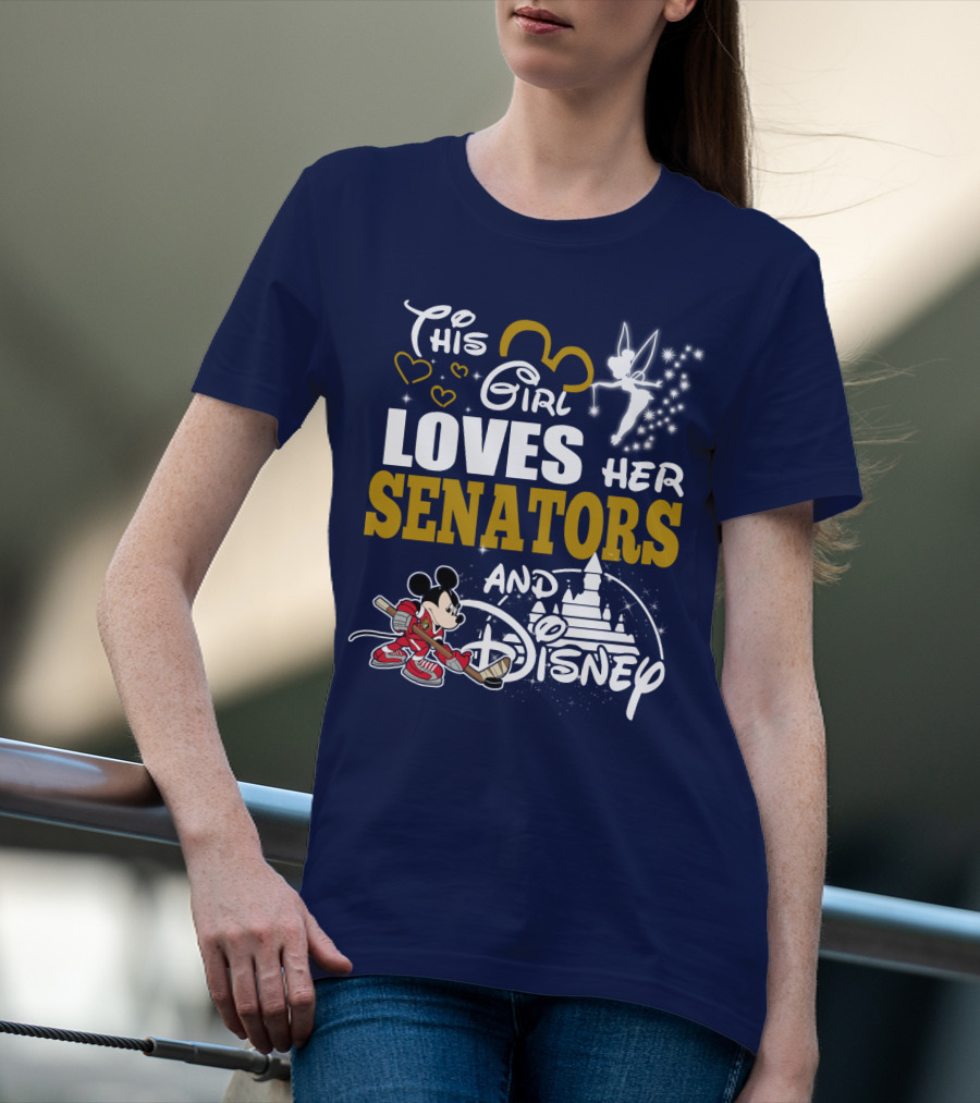 This Girl Loves Her Senators And Disney T-Shirt