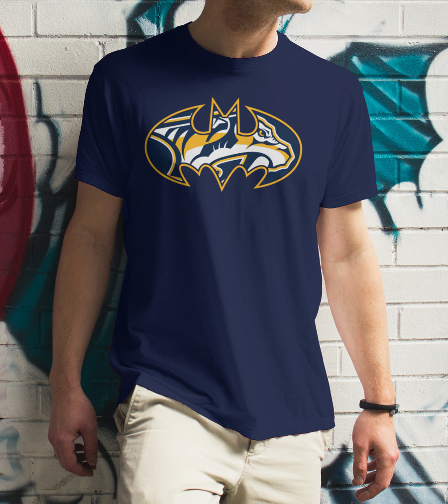 Nashville Predators Batman Logo Mashup T-Shirt