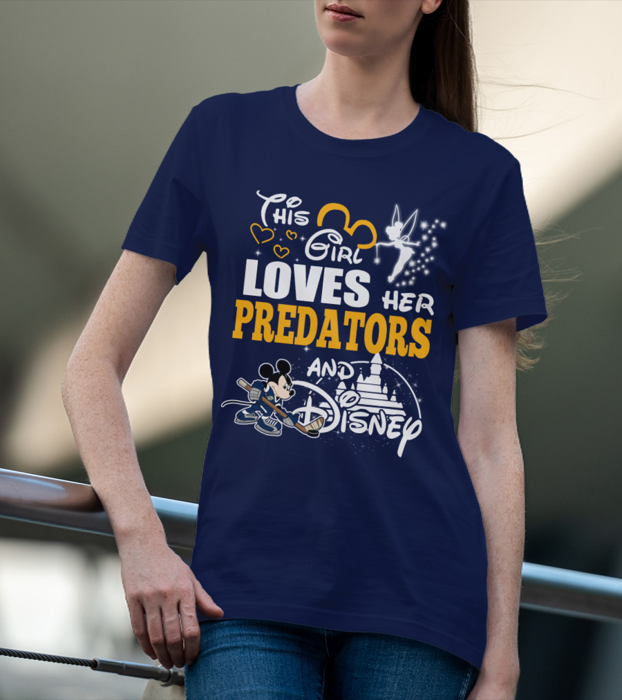 This Girl Loves Her Predators And Disney T-Shirt