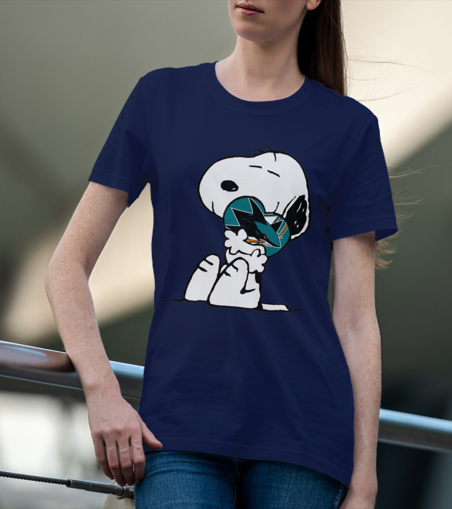 San Jose Sharks Snoopy Hockey Puck T-Shirt