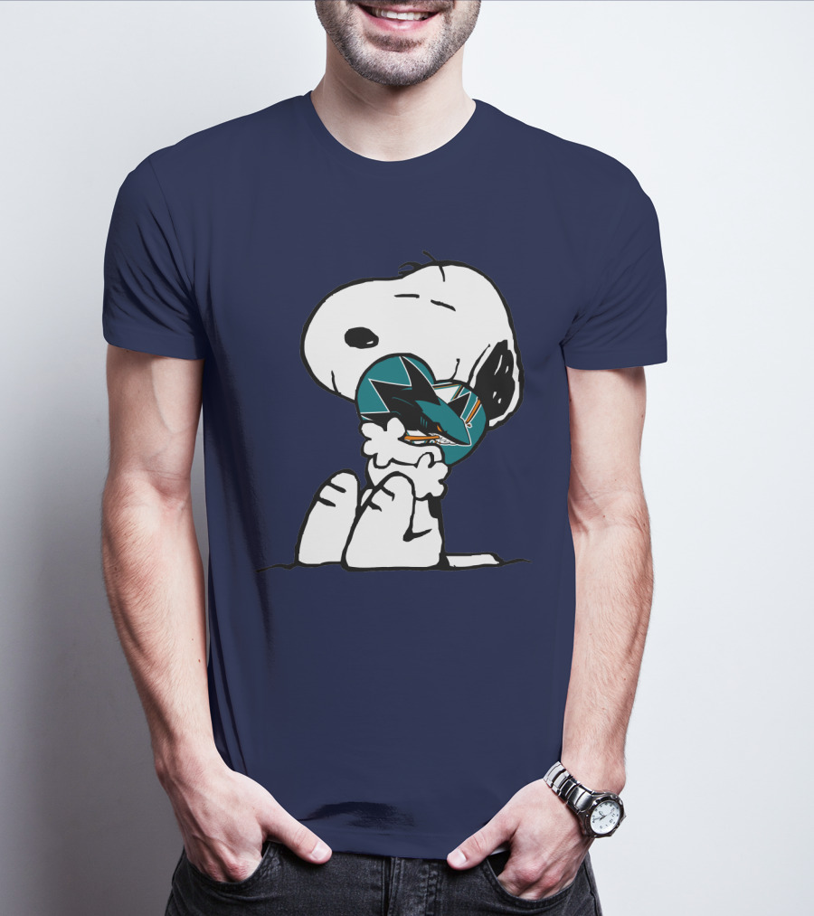 San Jose Sharks Snoopy Hockey Puck T-Shirt