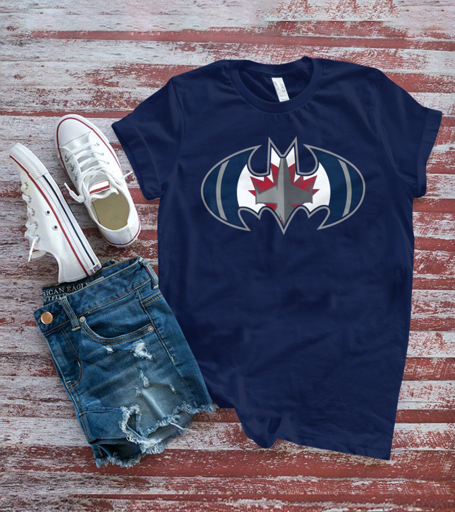 Winnipeg Jets Batman Logo Mashup T-Shirt