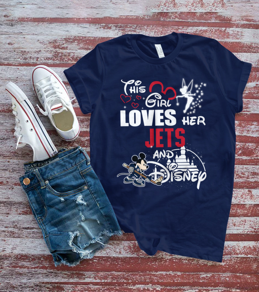 This Girl Loves Her Winnipeg Jets And Disney T-Shirt