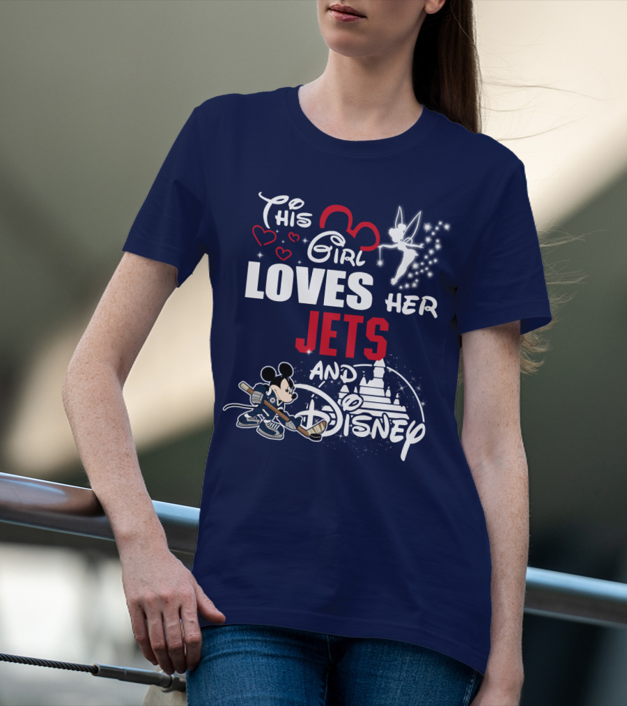 This Girl Loves Her Winnipeg Jets And Disney T-Shirt