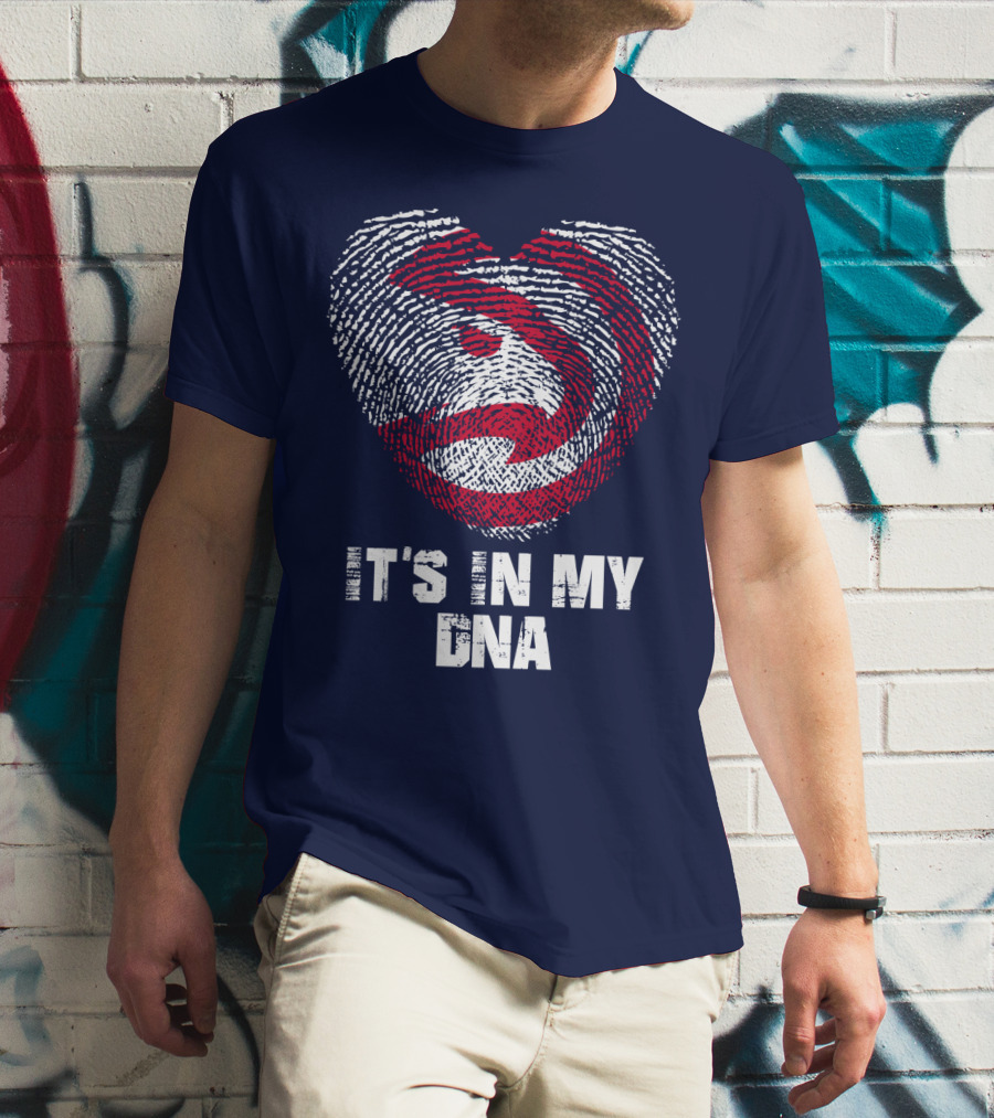 Atlanta Hawks It's In My Dna Fingerprint Heart T-Shirt