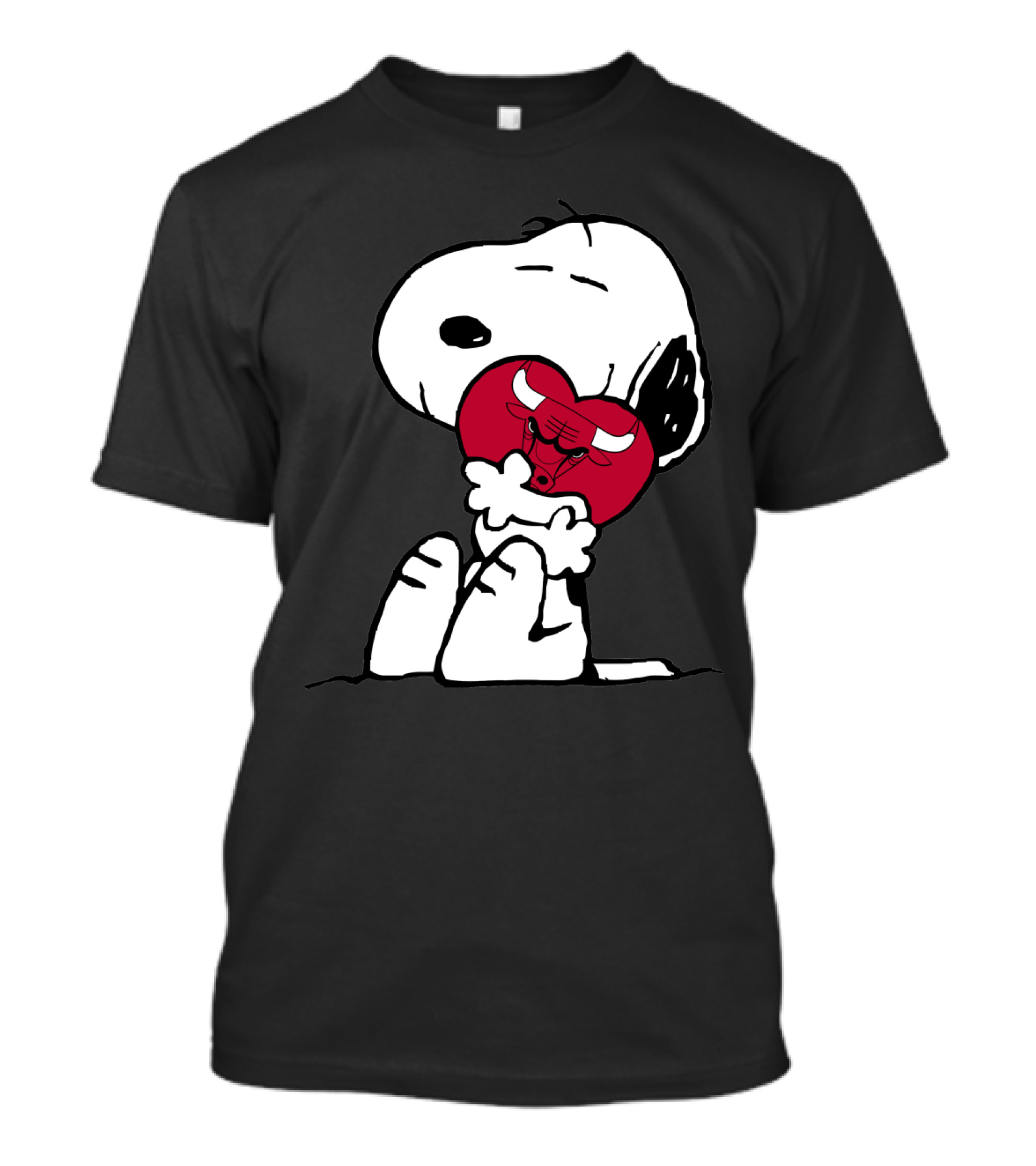 Snoopy Hugging Chicago Bulls Heart T-Shirt