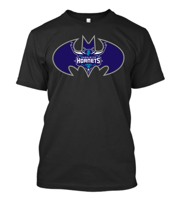 Charlotte Hornets Batman Logo Mashup T-Shirt