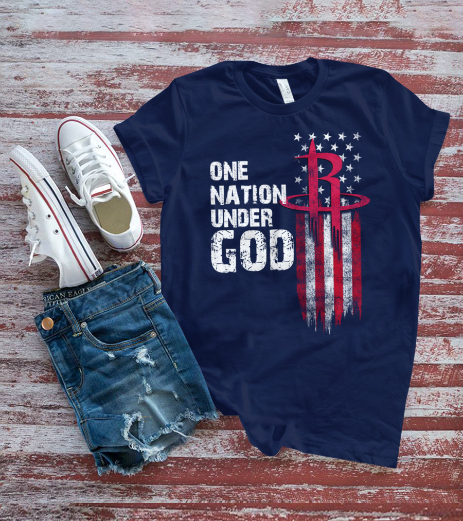 One Nation Under God Houston Rockets T-Shirt
