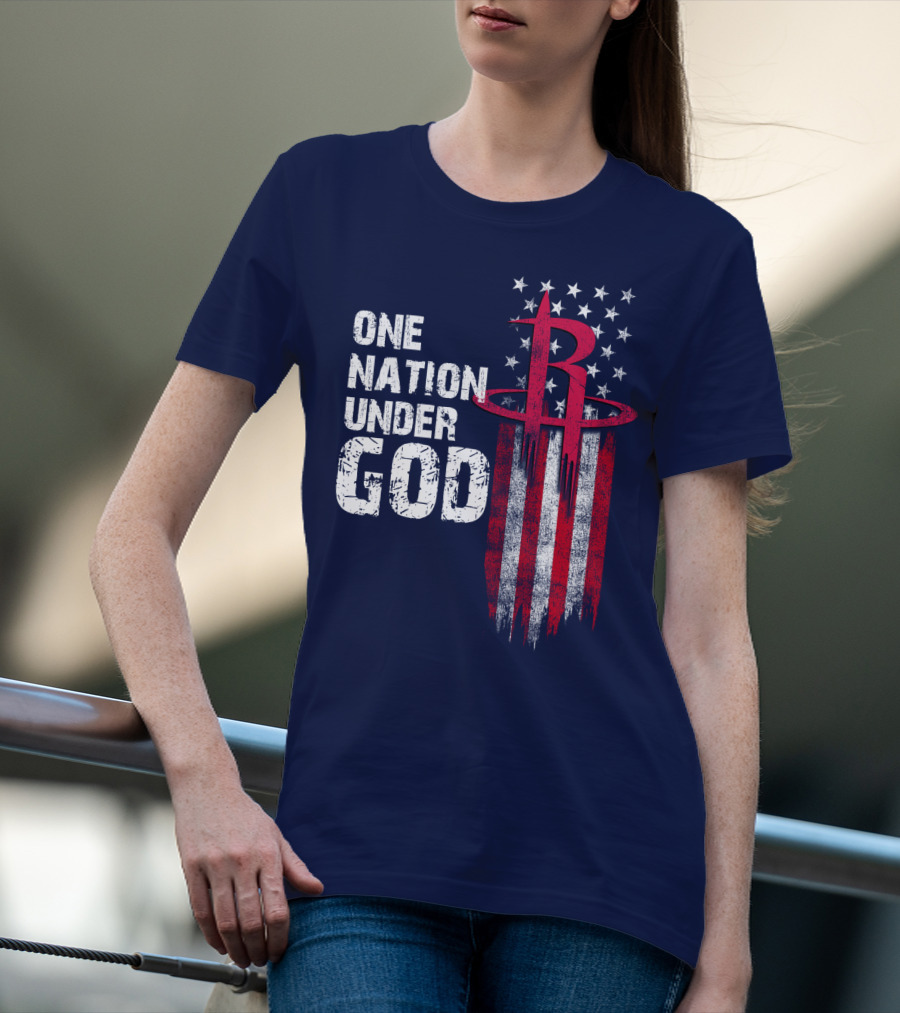 One Nation Under God Houston Rockets T-Shirt