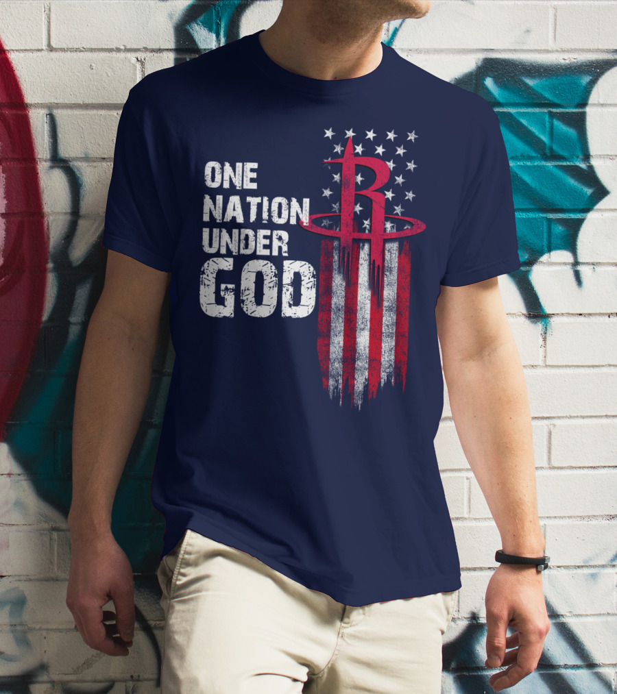 One Nation Under God Houston Rockets T-Shirt