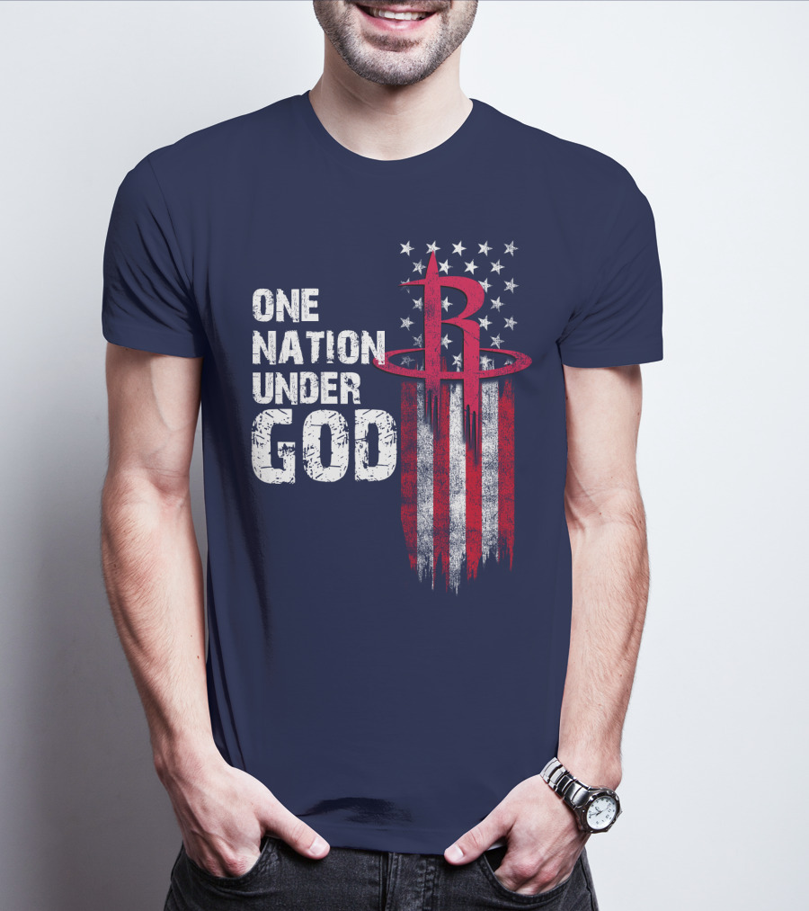 One Nation Under God Houston Rockets T-Shirt